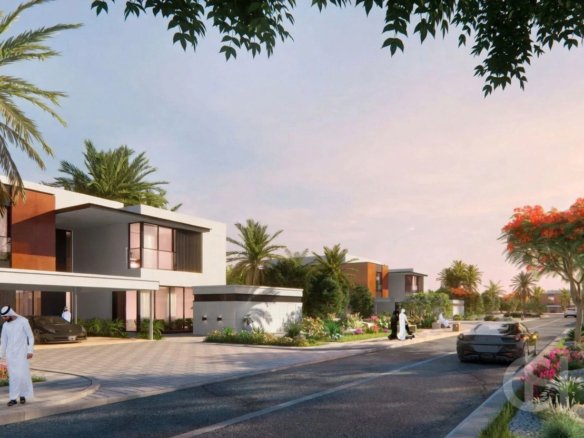 Exterior of a 4 bedroom off-plan villa in Saadiyat Lagoons