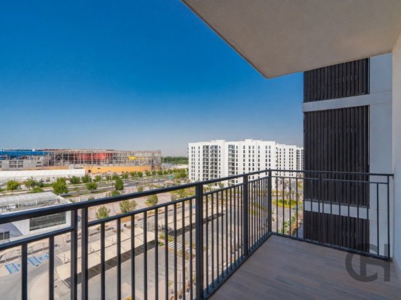 1BR Apartment for rent in Waters Edge, Yas Island, Abu Dhabi with Community View, High Floor, Balcony. View photos, amenities and availability.