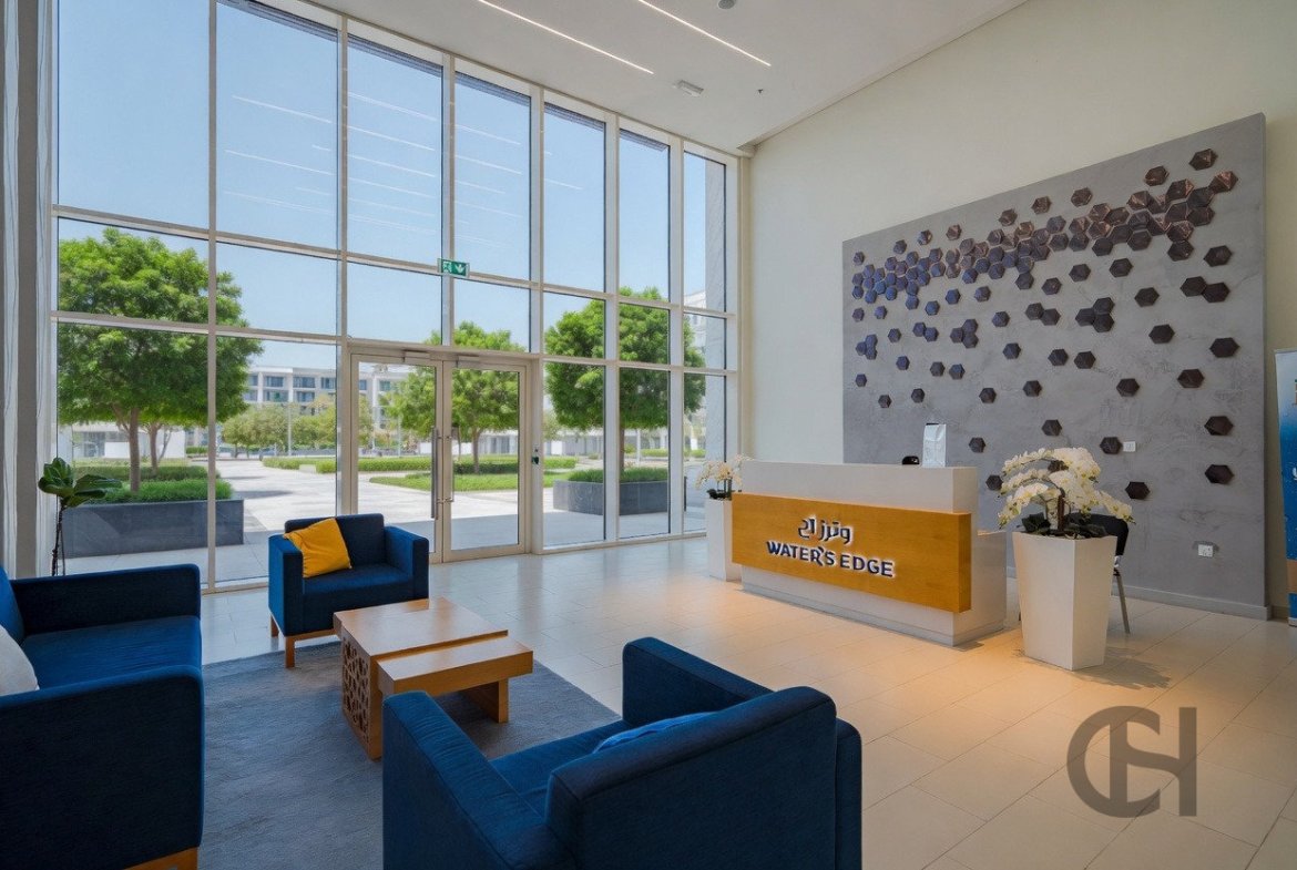 1BR Apartment for rent in Waters Edge, Yas Island, Abu Dhabi with Community View, Balcony. View photos, amenities and availability.