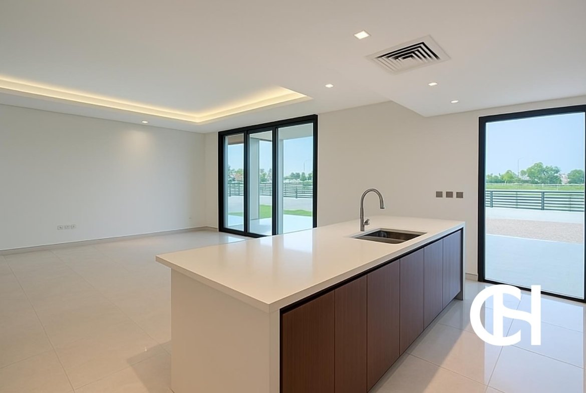 5 bedroom villa for rent in The Magnolias, Yas Acres on Yas Island with 7 bathrooms, 10,984 sq ft built-up area, terrace and private parking.