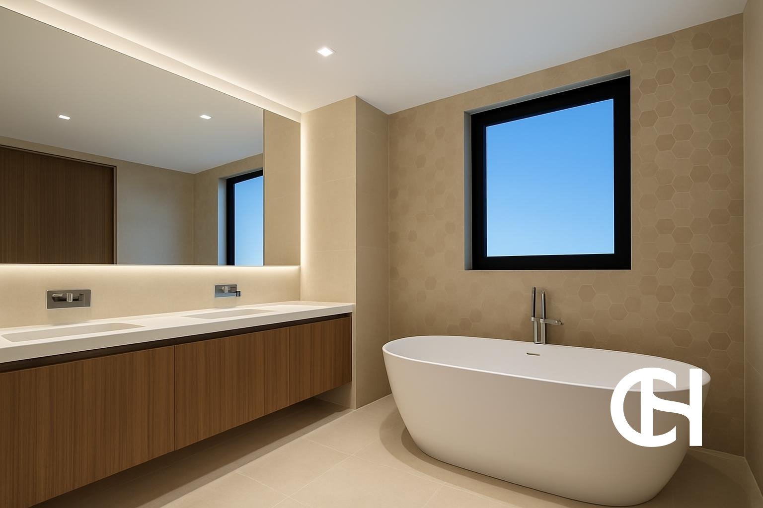 5 bedroom villa for rent in The Magnolias, Yas Acres on Yas Island with 7 bathrooms, 10,984 sq ft built-up area, terrace and private parking.