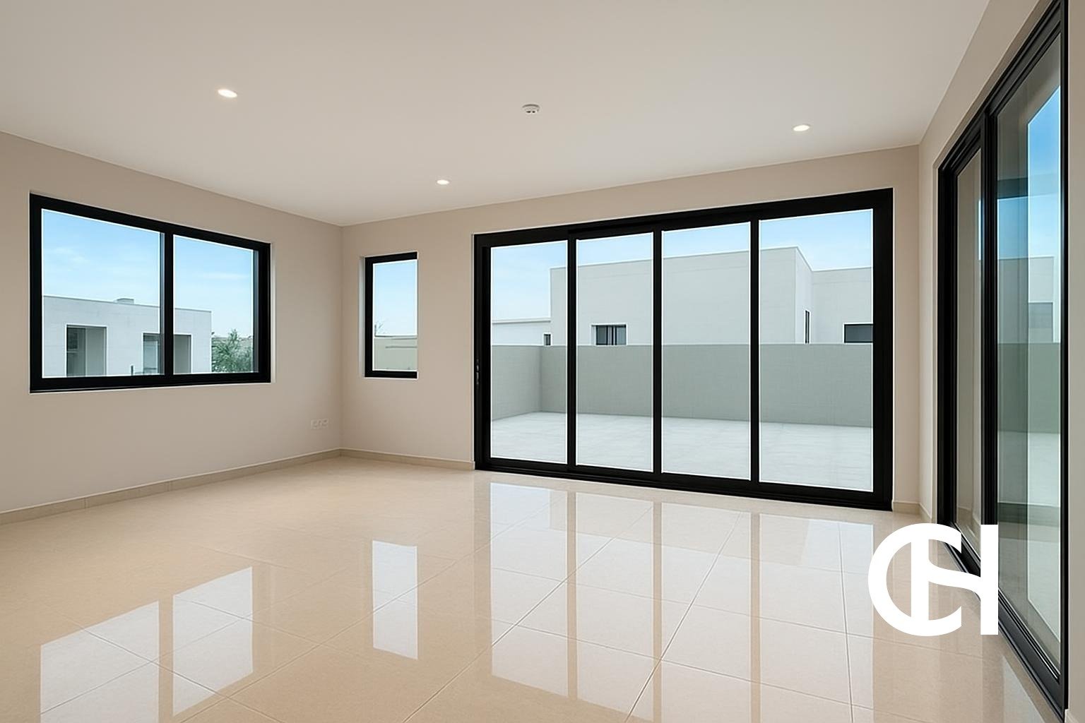 5 bedroom villa for rent in The Magnolias, Yas Acres on Yas Island with 7 bathrooms, 10,984 sq ft built-up area, terrace and private parking.