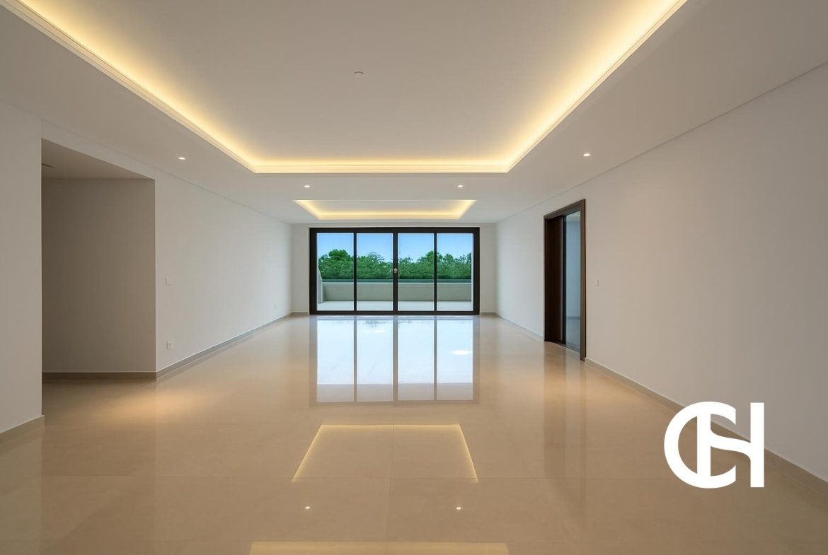 5 bedroom villa for rent in The Magnolias, Yas Acres on Yas Island with 7 bathrooms, 10,984 sq ft built-up area, terrace and private parking.