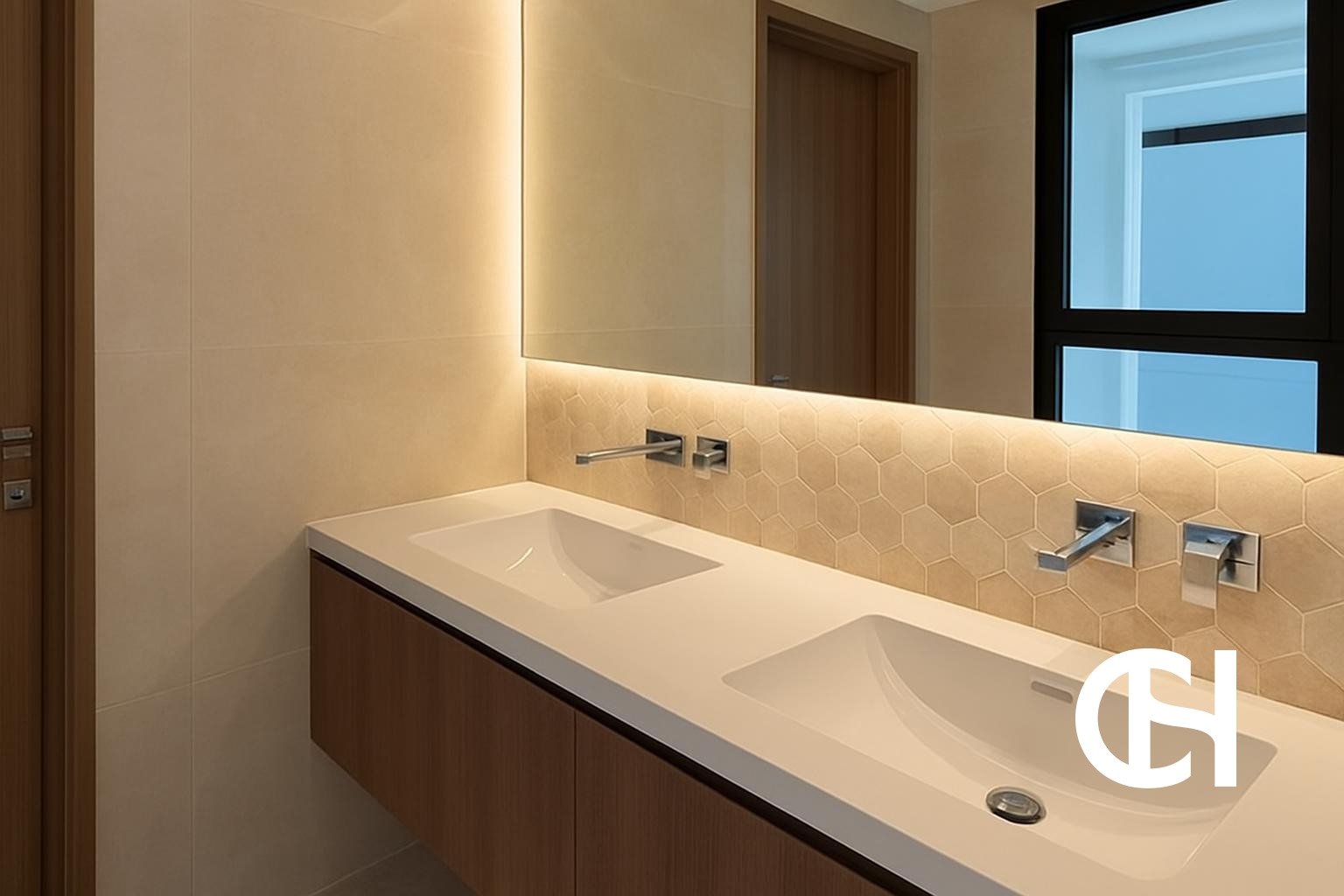 5 bedroom villa for rent in The Magnolias, Yas Acres on Yas Island with 7 bathrooms, 10,984 sq ft built-up area, terrace and private parking.