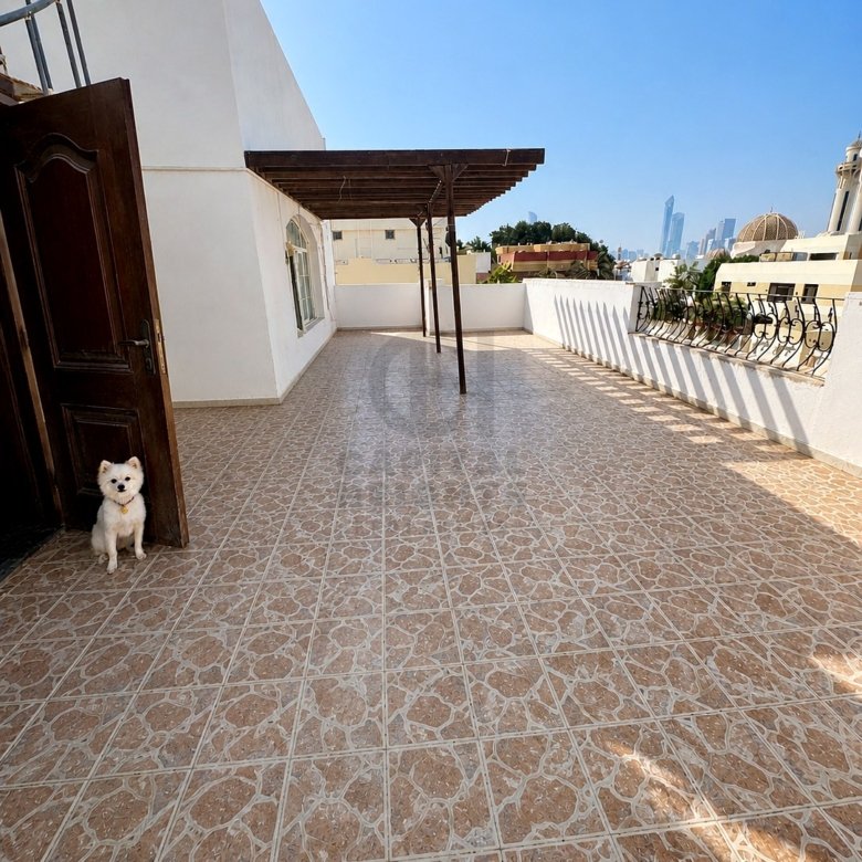 Studio Apartment for Rent in Al Manhal (Al Karamah) | near Al Nokhba School | Spacious Terrace | Monthly or Yearly | 2068